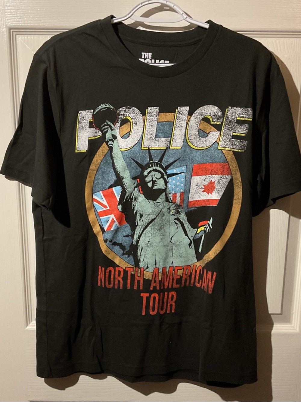 The Police Black Short Sleeve 'North American Tour' Statue of Liberty Tee